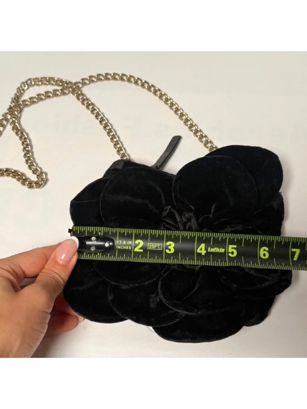 Kate Spade Skipper Deluxe Plush Black Flower Velvet Shoulder Bag – Gently Used